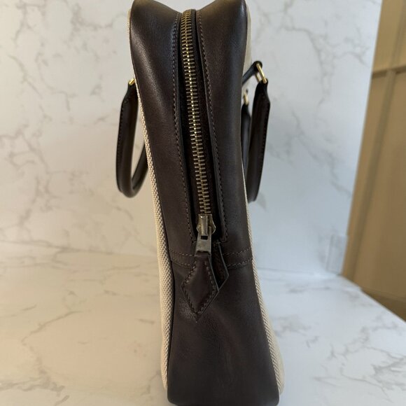 HERMES Porte-Documents Plume 38 Briefcase Bag Ecru Beige Toile H Ebene Evercalf - Picture 7 of 16